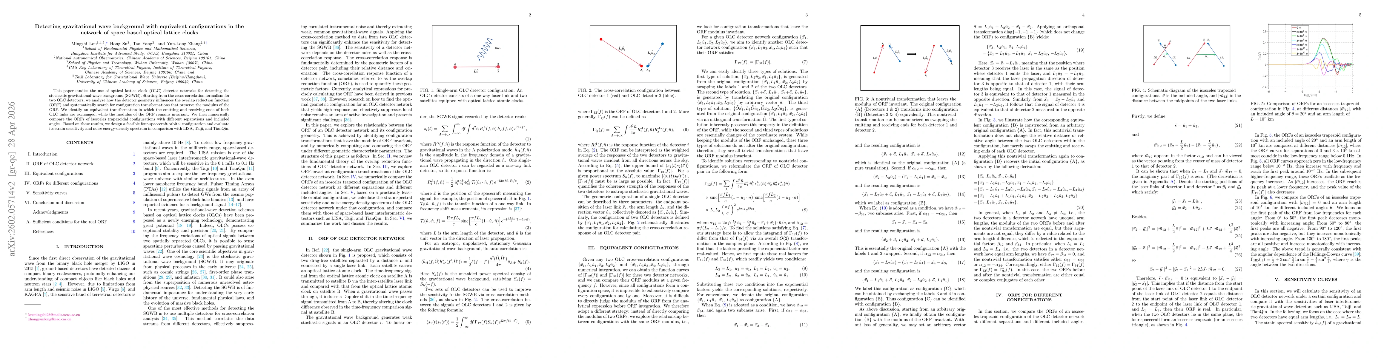 Thumbnail for Detecting gravitational wave background with equivalent configurations in the network of space based optical lattice clocks