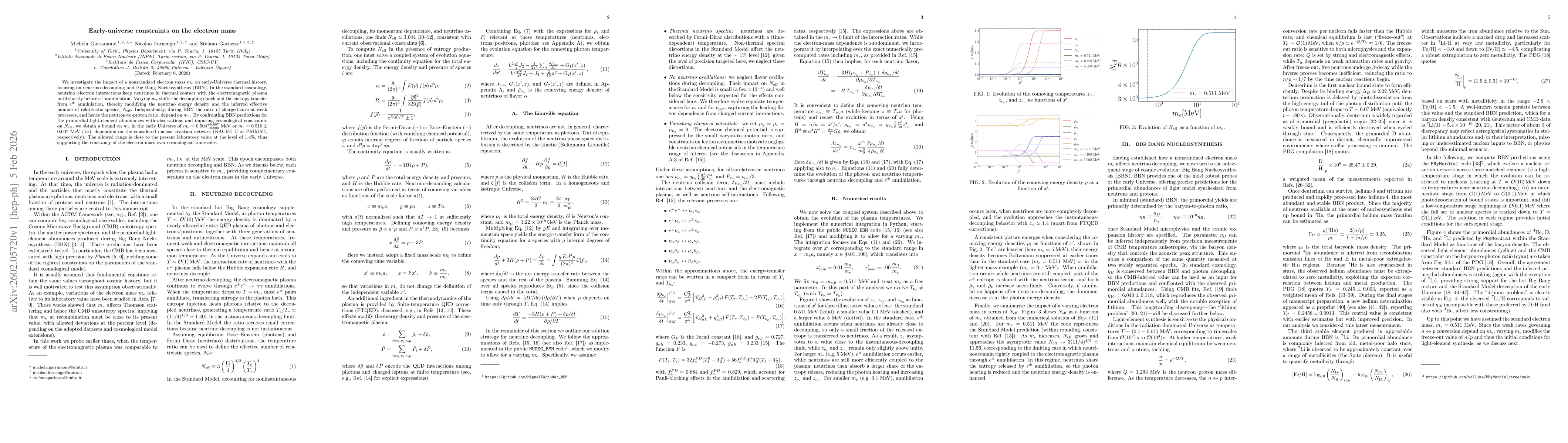 Thumbnail for Early-universe constraints on the electron mass