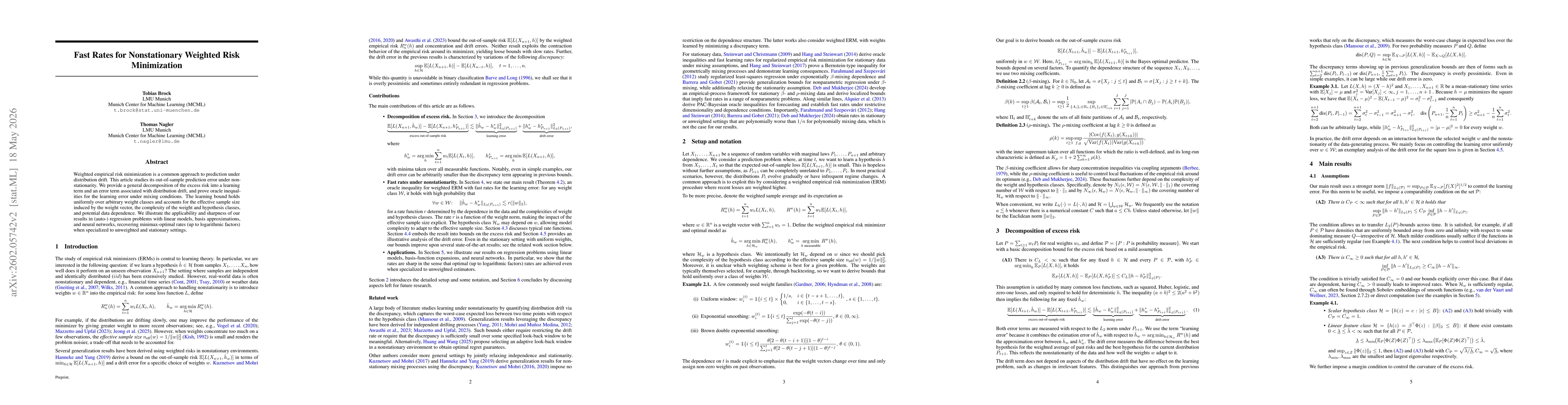 Thumbnail for Fast Rates for Nonstationary Weighted Risk Minimization