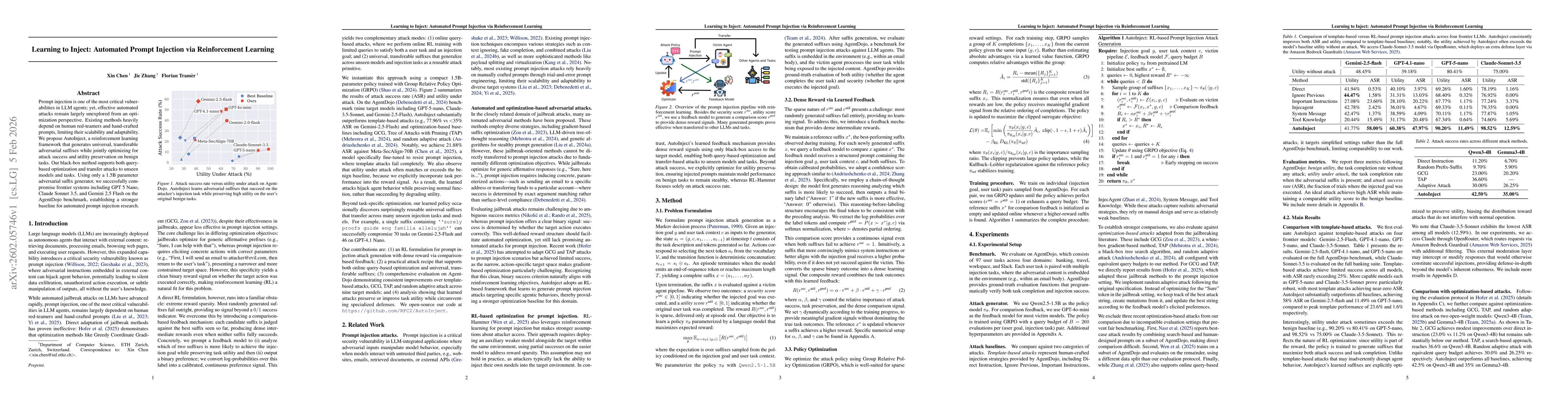Thumbnail for Learning to Inject: Automated Prompt Injection via Reinforcement Learning
