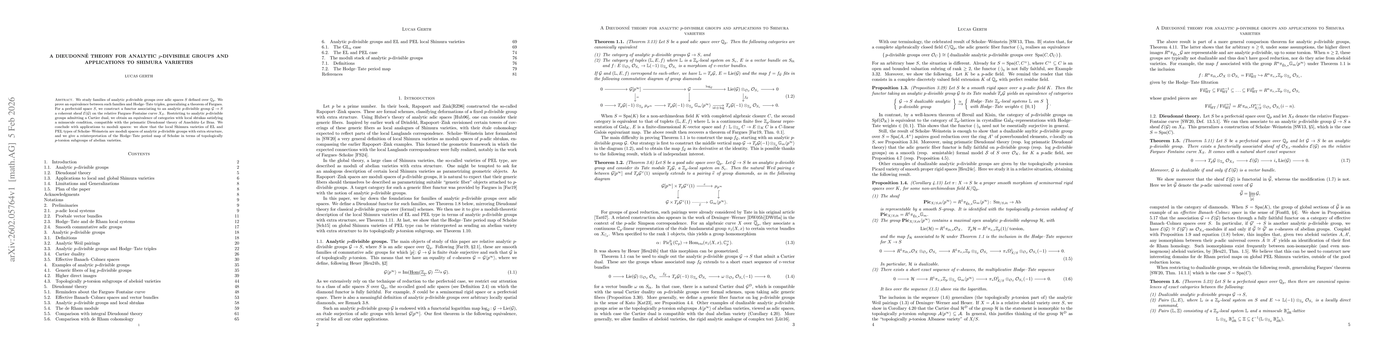 Thumbnail for A Dieudonné theory for analytic p-divisible groups and applications to Shimura varieties