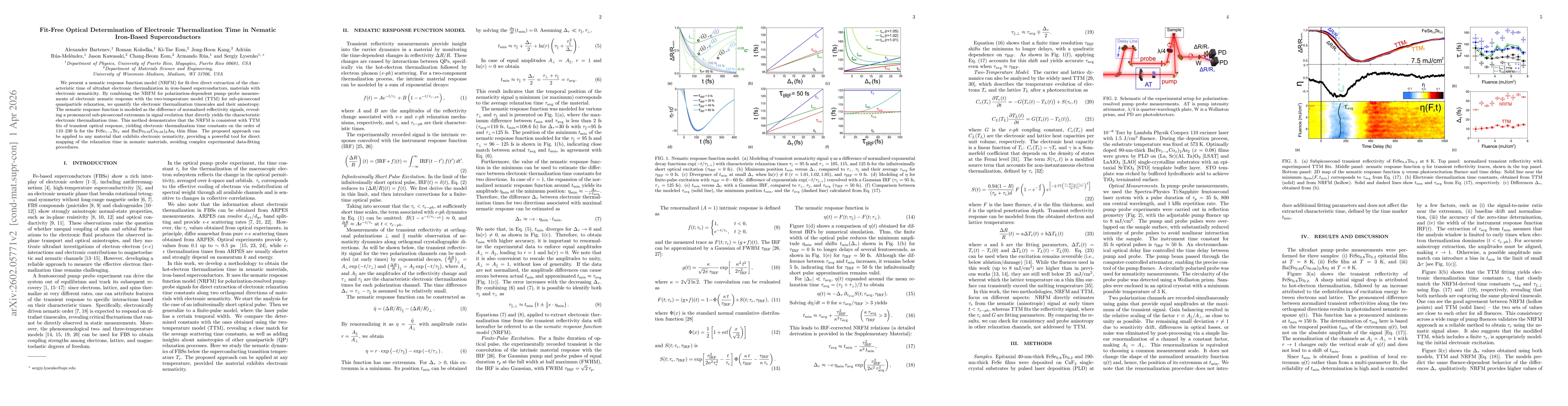 Thumbnail for Fit-Free Optical Determination of Electronic Thermalization Time in Nematic Iron-Based Superconductors