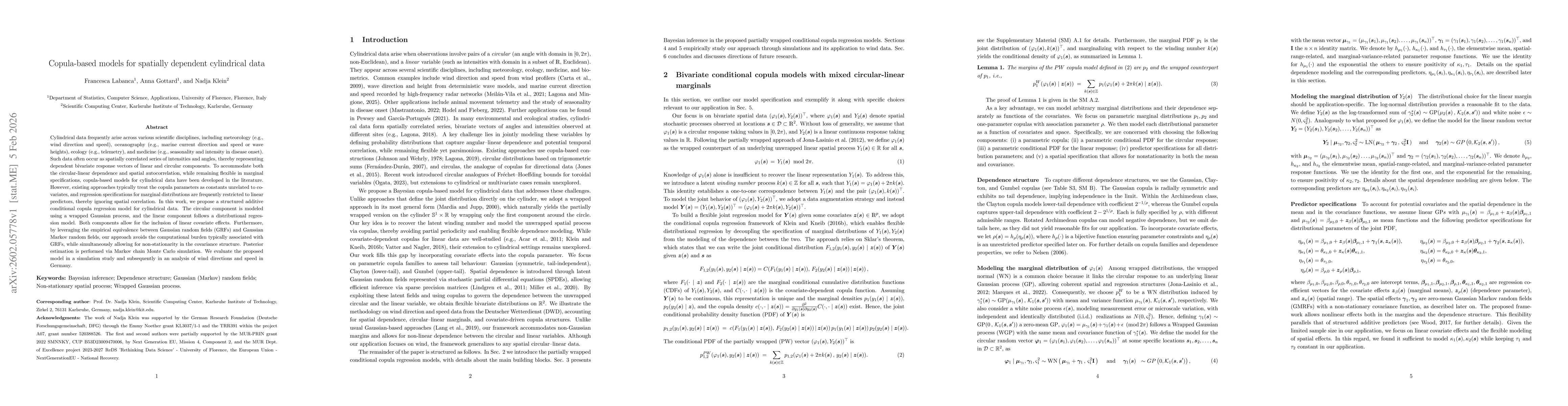 Thumbnail for Copula-based models for spatially dependent cylindrical data
