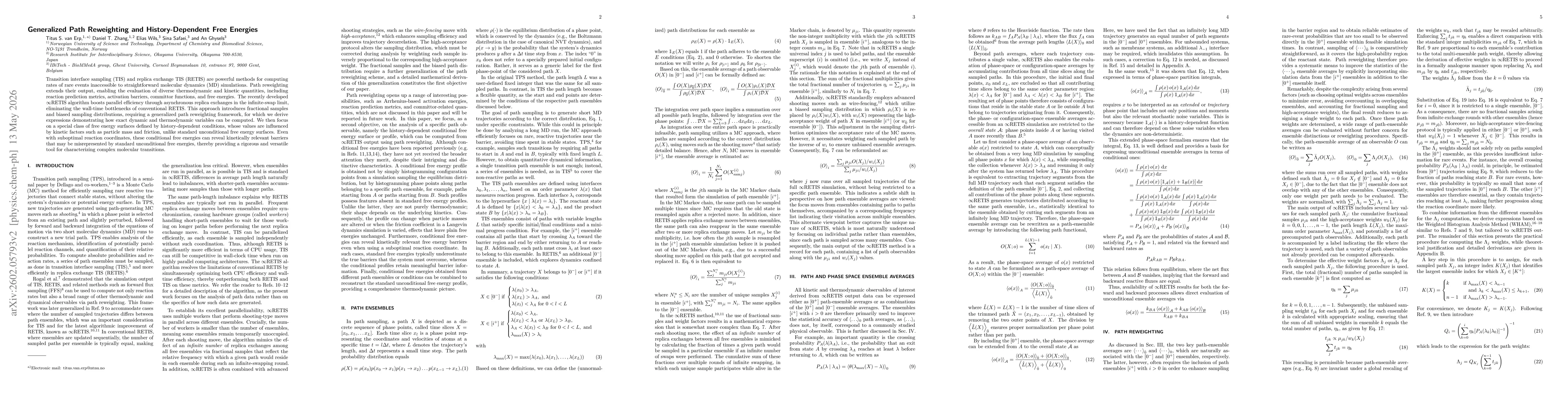 Thumbnail for Generalized Path Reweighting and History-Dependent Free Energies