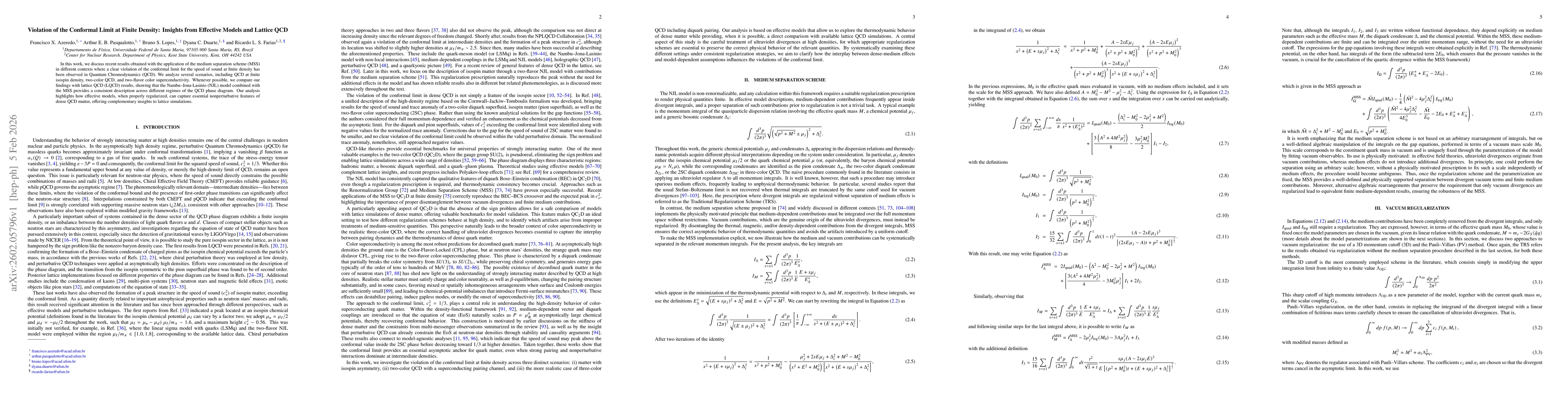 Thumbnail for Violation of the Conformal Limit at Finite Density: Insights from Effective Models and Lattice QCD