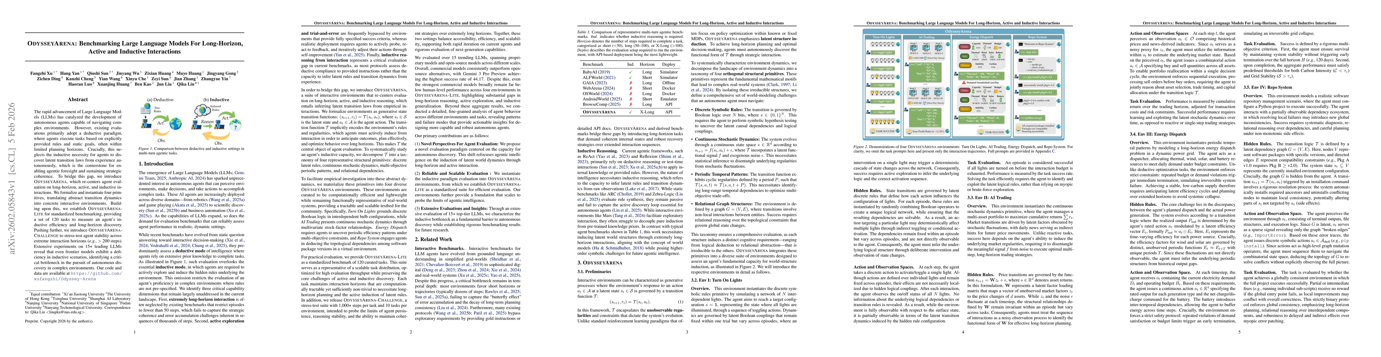 Thumbnail for OdysseyArena: Benchmarking Large Language Models For Long-Horizon, Active and Inductive Interactions