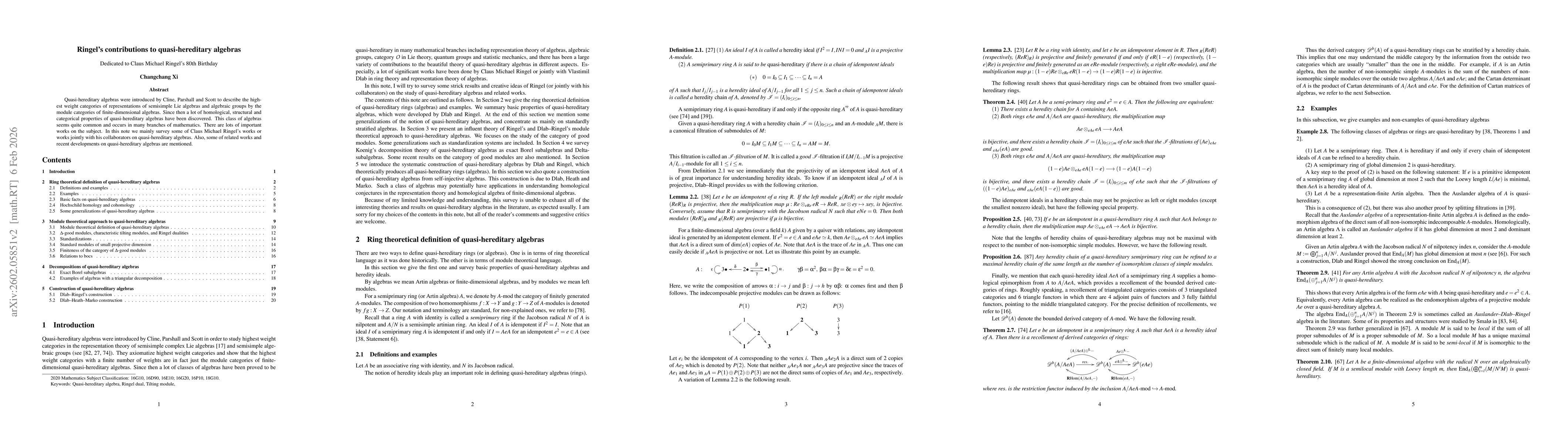 Thumbnail for Ringel's contributions to quasi-hereditary algebras