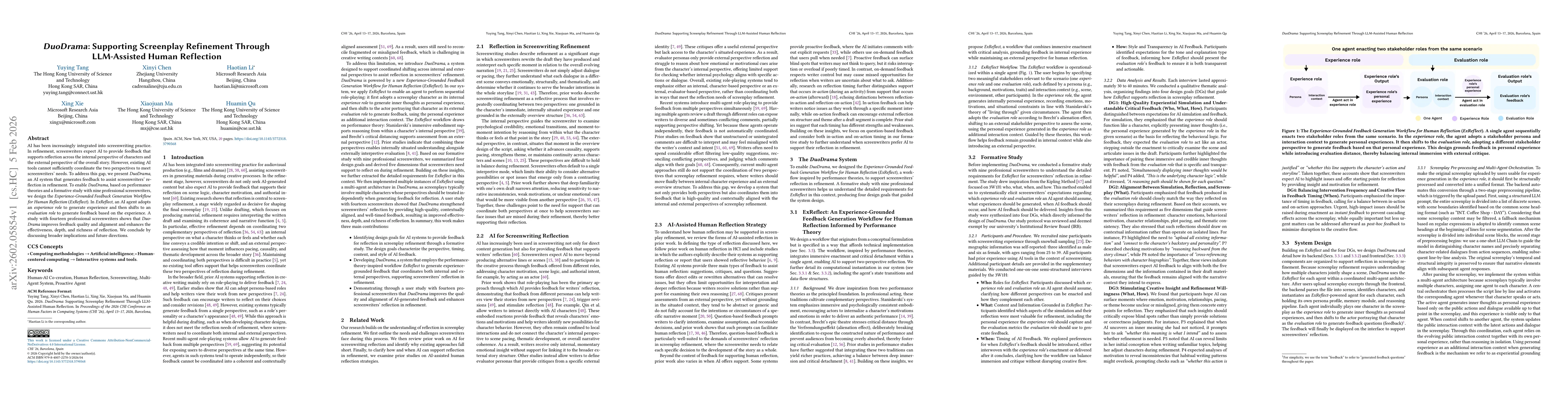 Thumbnail for DuoDrama: Supporting Screenplay Refinement Through LLM-Assisted Human Reflection