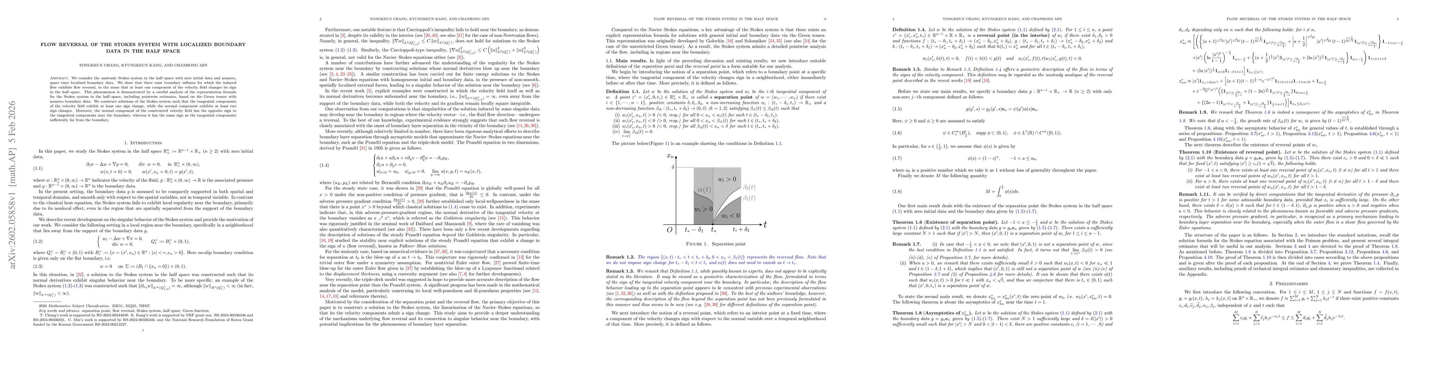 Thumbnail for Flow reversal of the Stokes system with localized boundary data in the half space