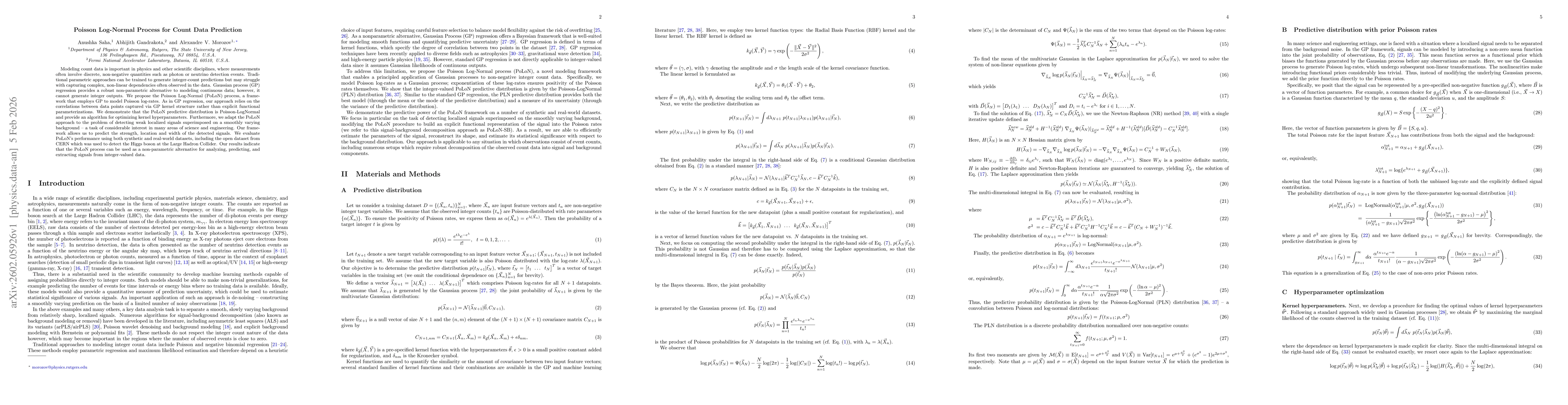 Thumbnail for Poisson Log-Normal Process for Count Data Prediction