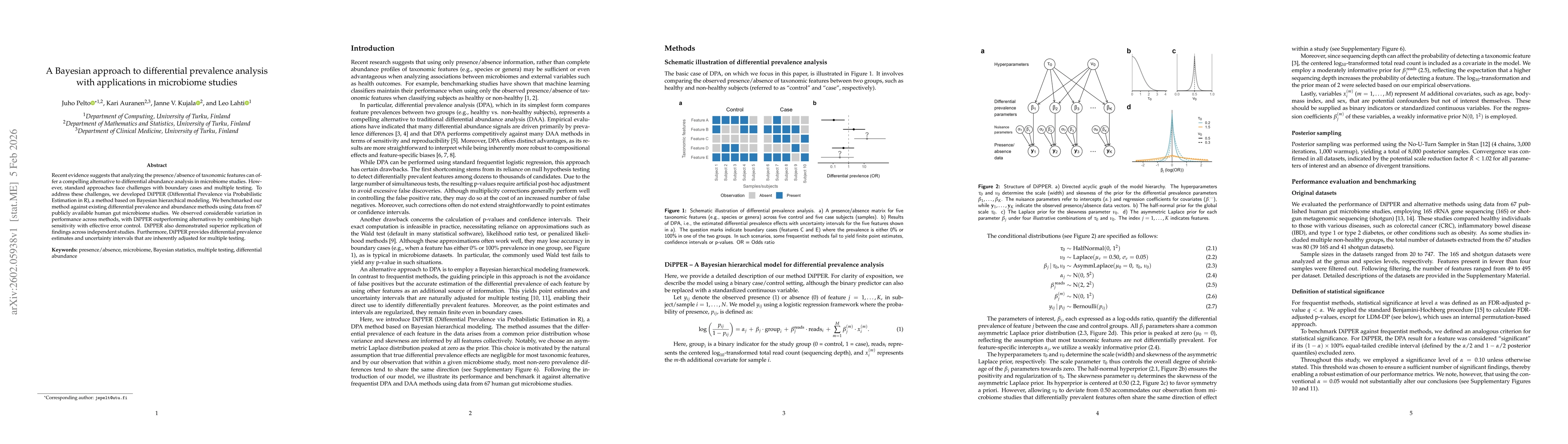 Thumbnail for A Bayesian approach to differential prevalence analysis with applications in microbiome studies