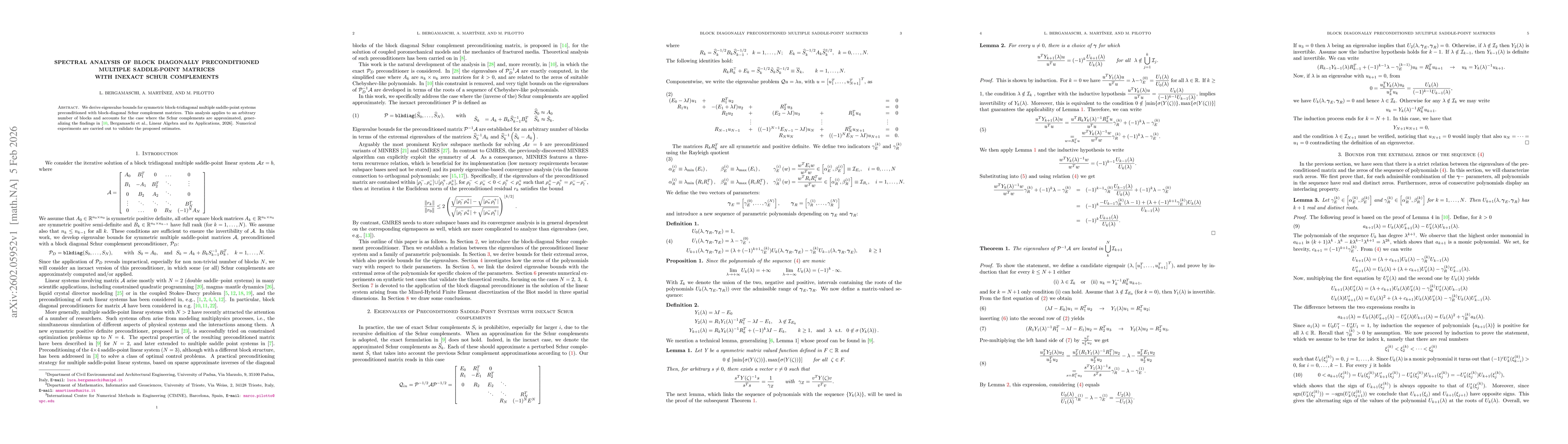 Thumbnail for Spectral Analysis of Block Diagonally Preconditioned Multiple Saddle-Point Matrices with Inexact Schur Complements