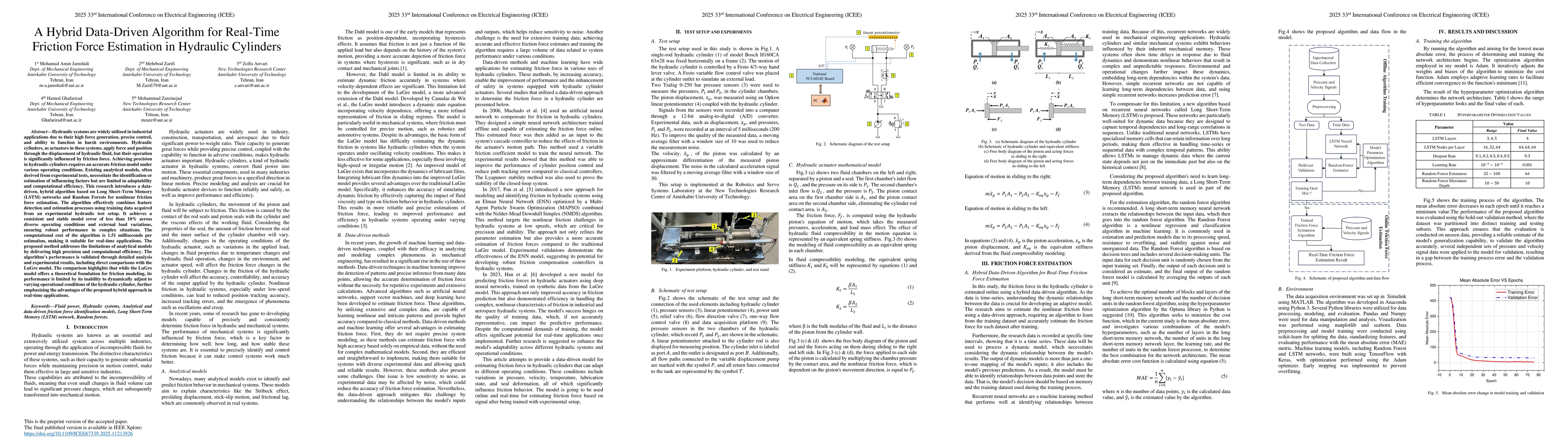 Thumbnail for A Hybrid Data-Driven Algorithm for Real-Time Friction Force Estimation in Hydraulic Cylinders
