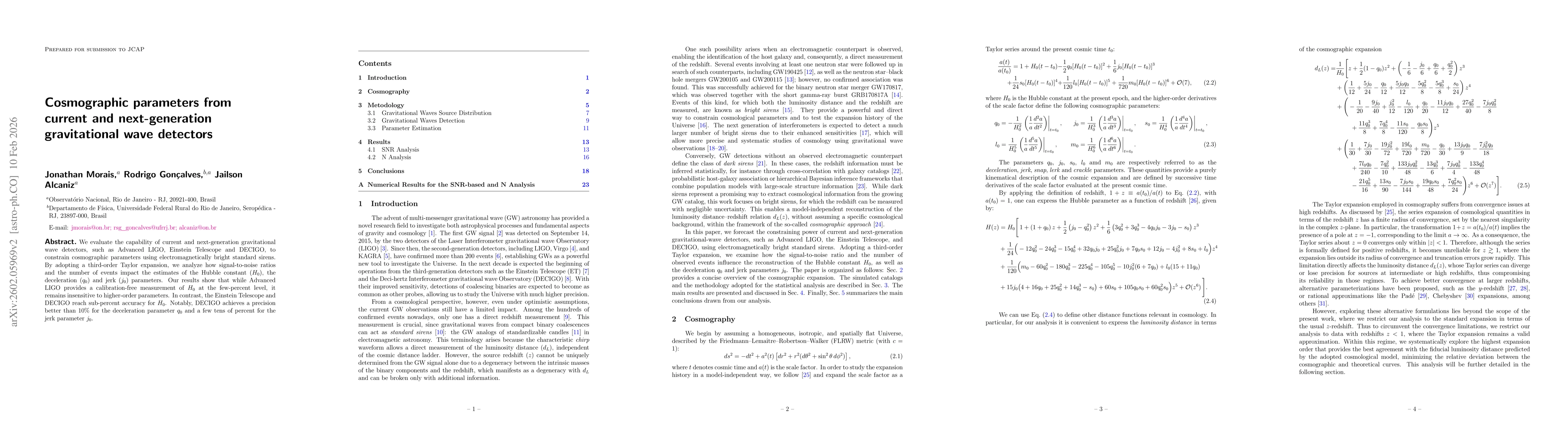 Thumbnail for Cosmographic parameters from current and next-generation gravitational wave detectors