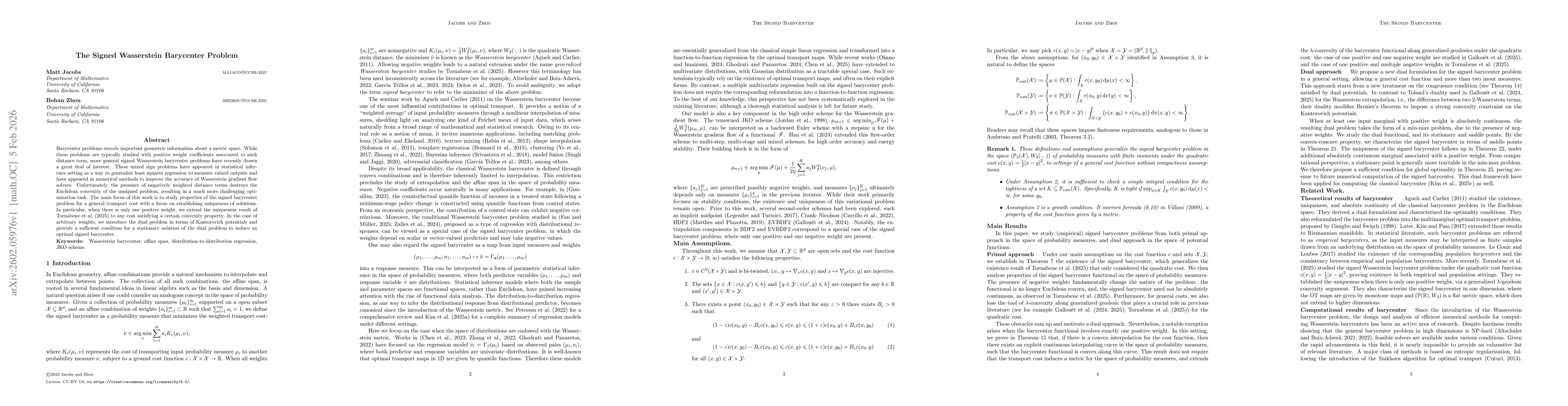 Thumbnail for The Signed Wasserstein Barycenter Problem