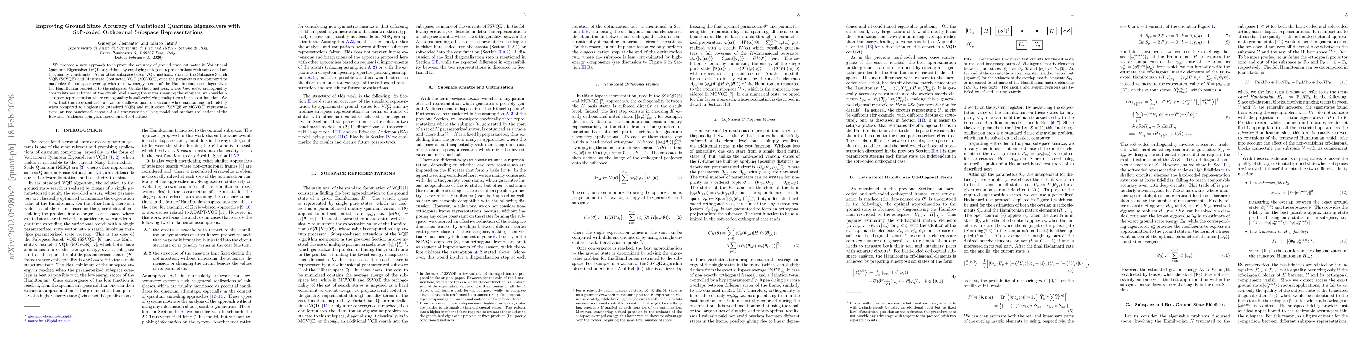 Thumbnail for Improving Ground State Accuracy of Variational Quantum Eigensolvers with Soft-coded Orthogonal Subspace Representations