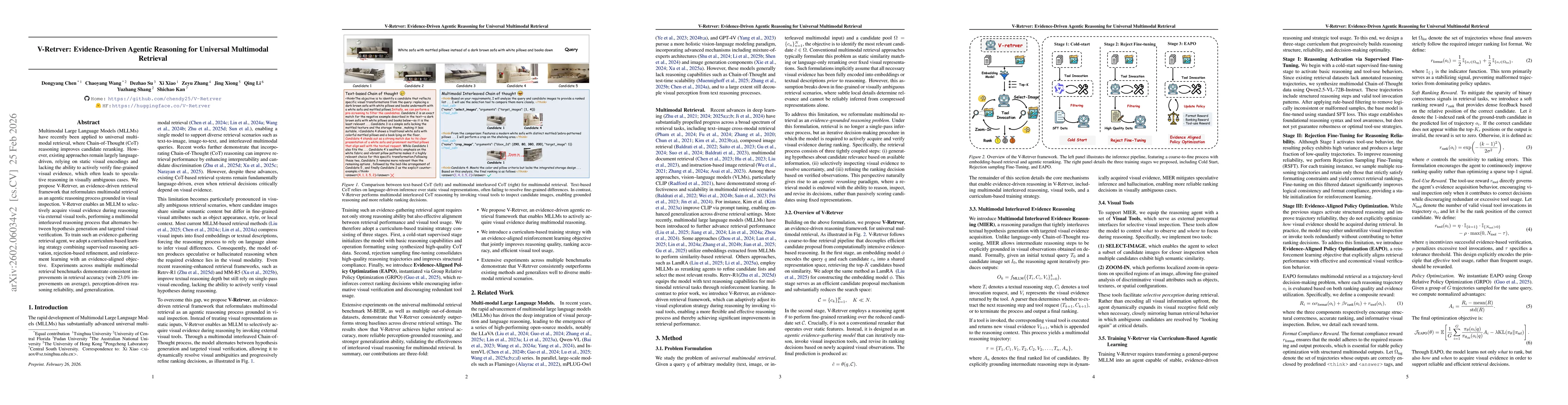 Thumbnail for V-Retrver: Evidence-Driven Agentic Reasoning for Universal Multimodal Retrieval