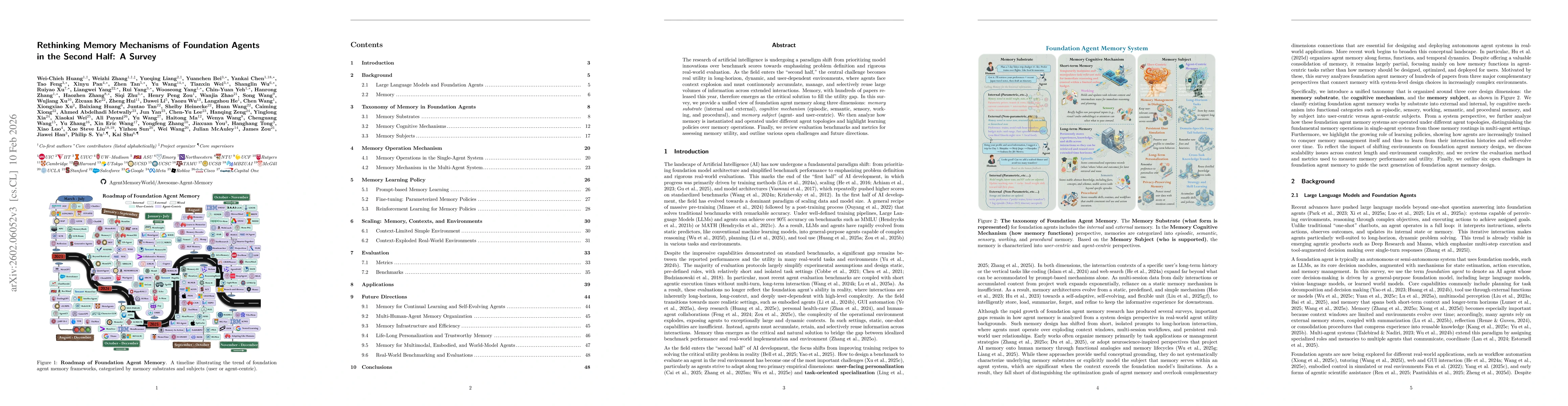 Thumbnail for Rethinking Memory Mechanisms of Foundation Agents in the Second Half: A Survey