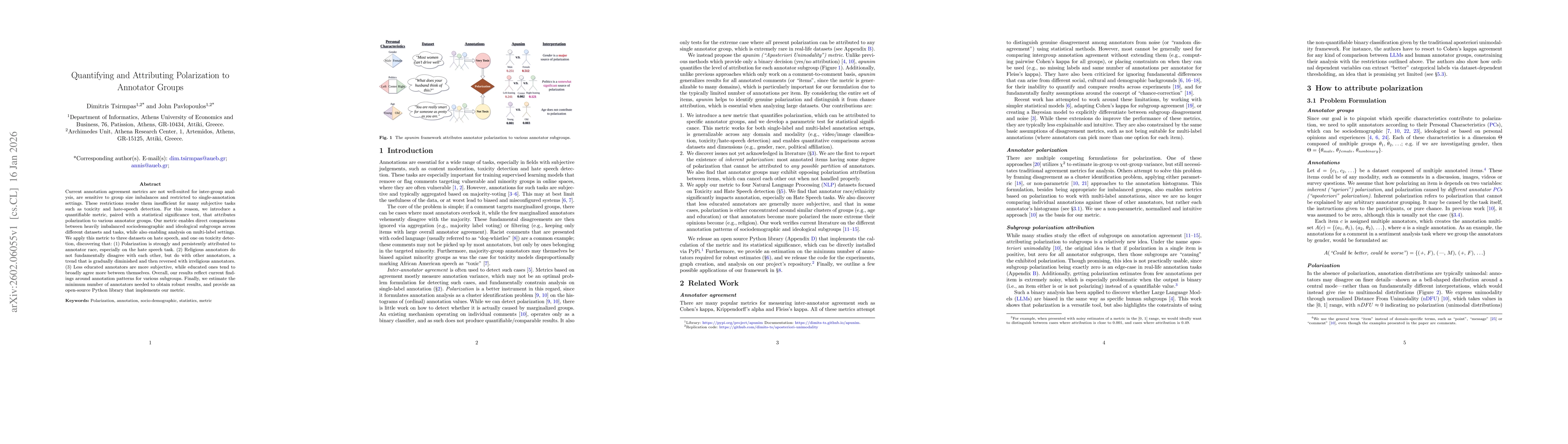 Thumbnail for Quantifying and Attributing Polarization to Annotator Groups