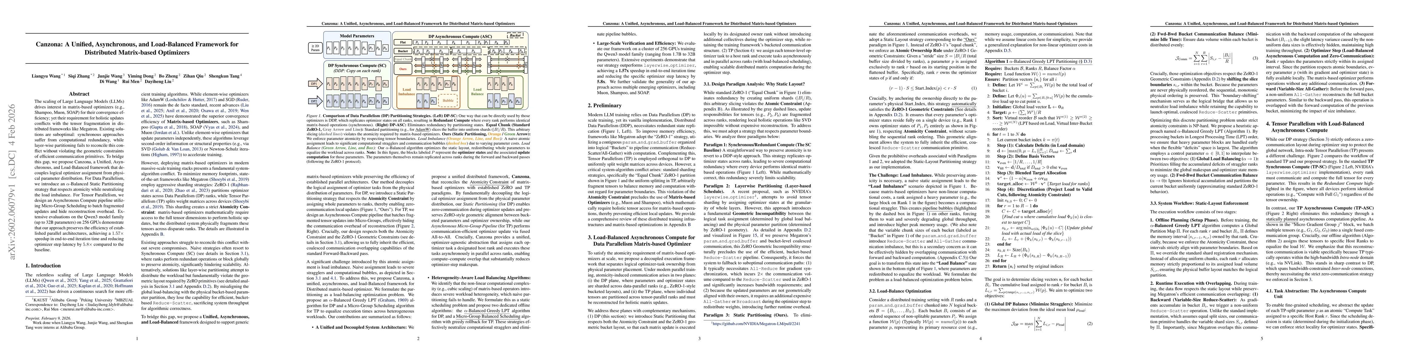 Thumbnail for Canzona: A Unified, Asynchronous, and Load-Balanced Framework for Distributed Matrix-based Optimizers