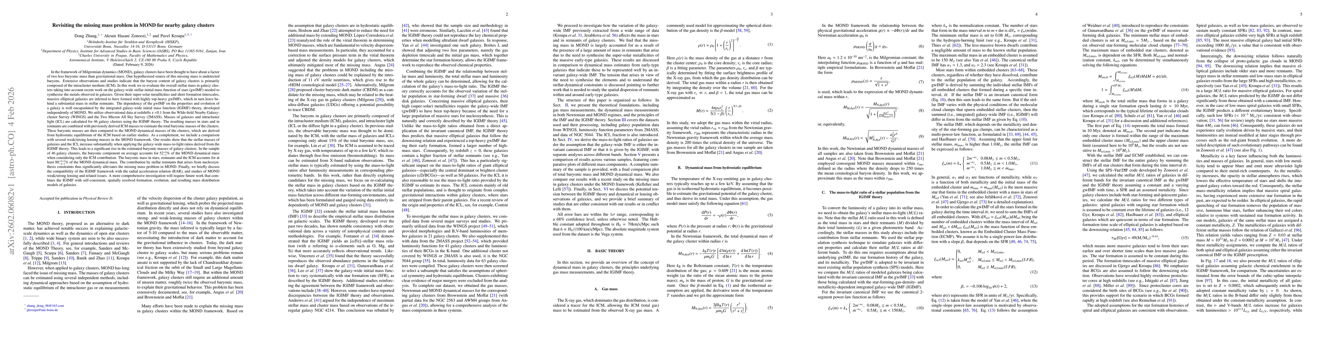 Thumbnail for Revisiting the missing mass problem in MOND for nearby galaxy clusters