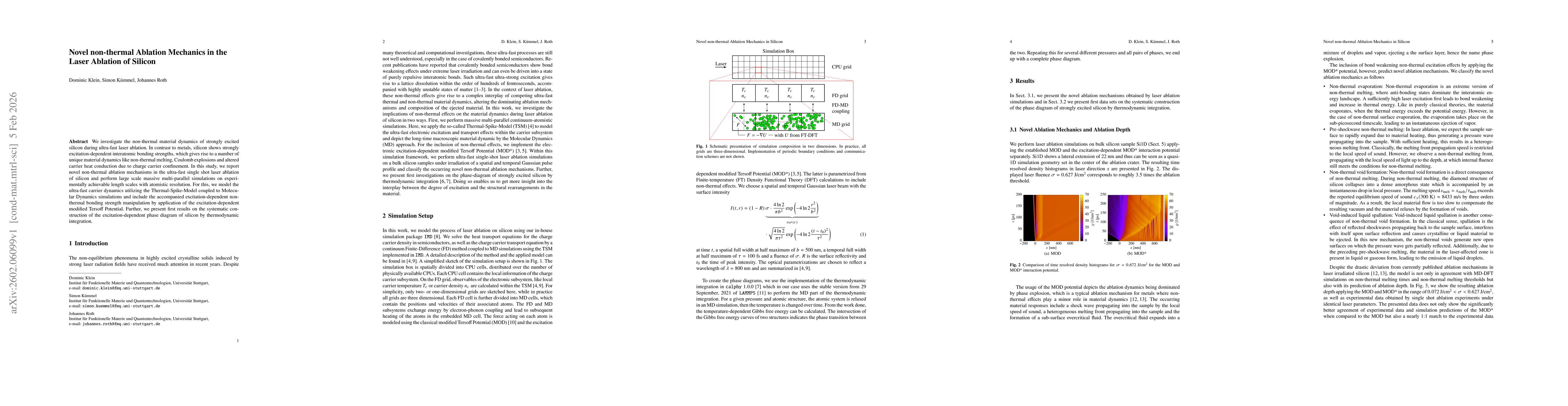 Thumbnail for Novel non-thermal Ablation Mechanics in the Laser Ablation of Silicon
