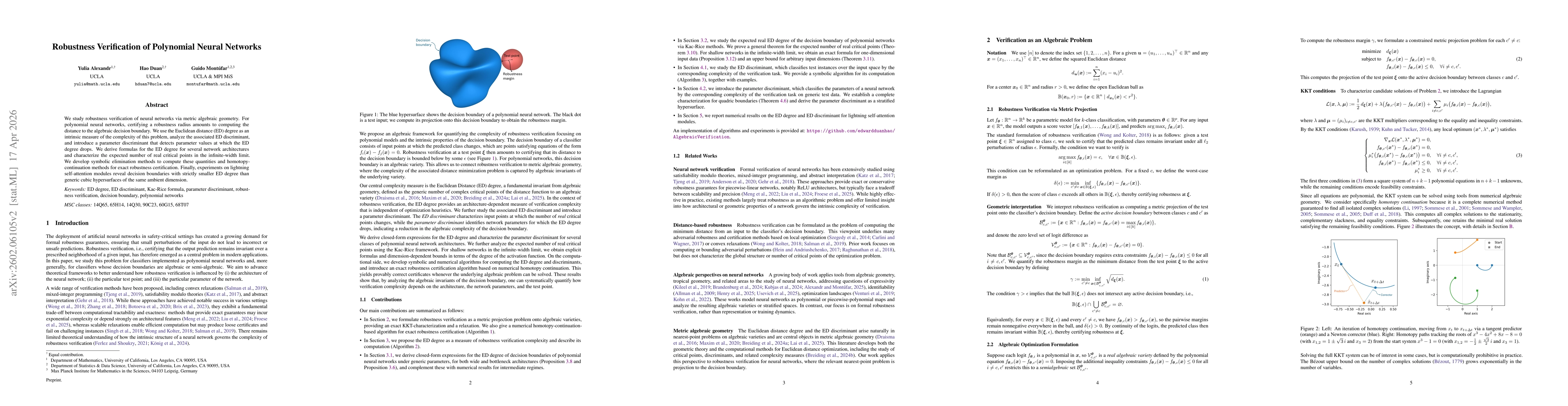 Thumbnail for Algebraic Robustness Verification of Neural Networks