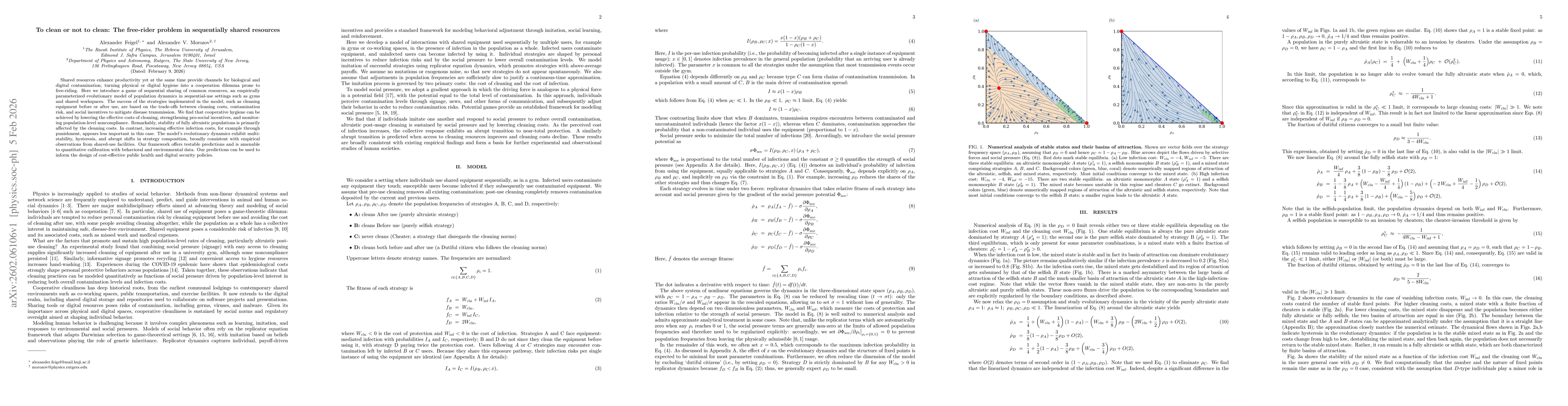 Thumbnail for To clean or not to clean: The free-rider problem in sequentially shared resources