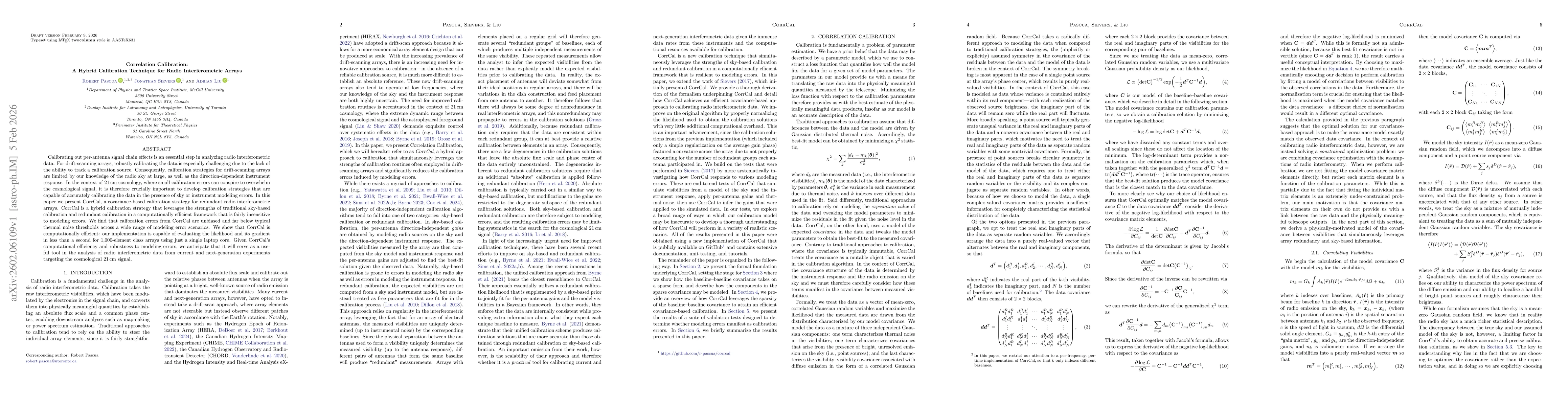 Thumbnail for Correlation Calibration: A Hybrid Calibration Technique for Radio Interferometric Arrays