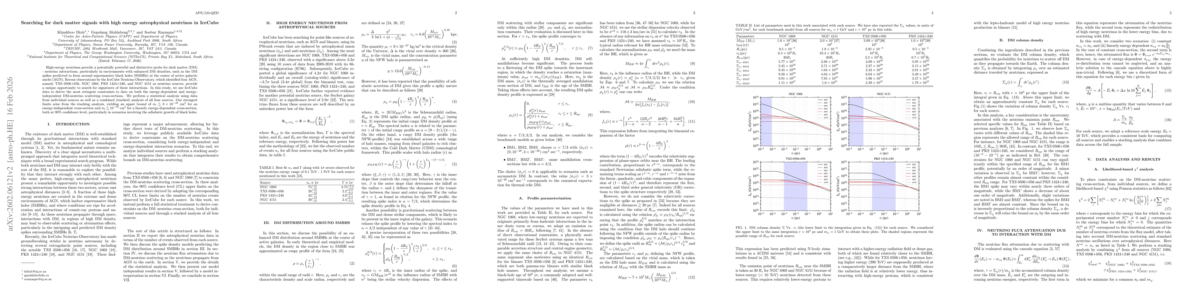 Thumbnail for Searching for dark matter signals with high energy astrophysical neutrinos in IceCube