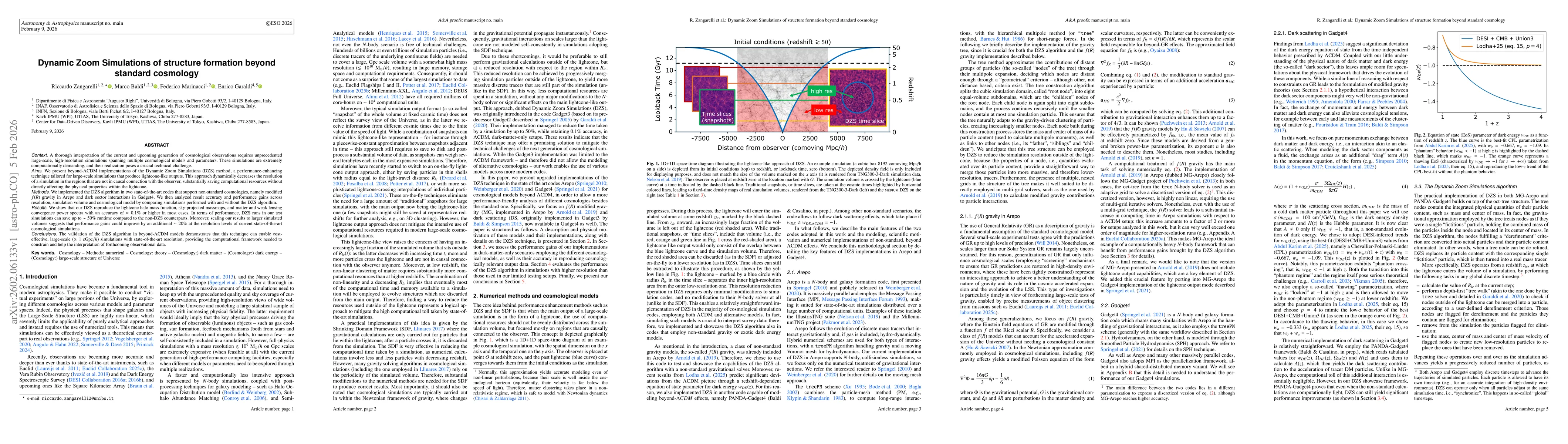 Thumbnail for Dynamic Zoom Simulations of structure formation beyond standard cosmology