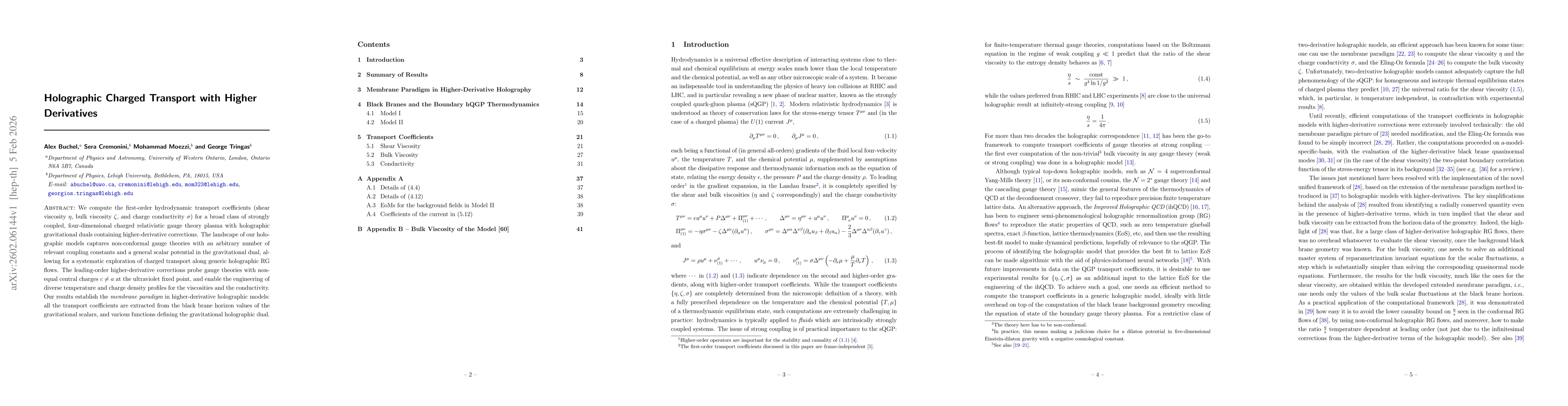Thumbnail for Holographic Charged Transport with Higher Derivatives