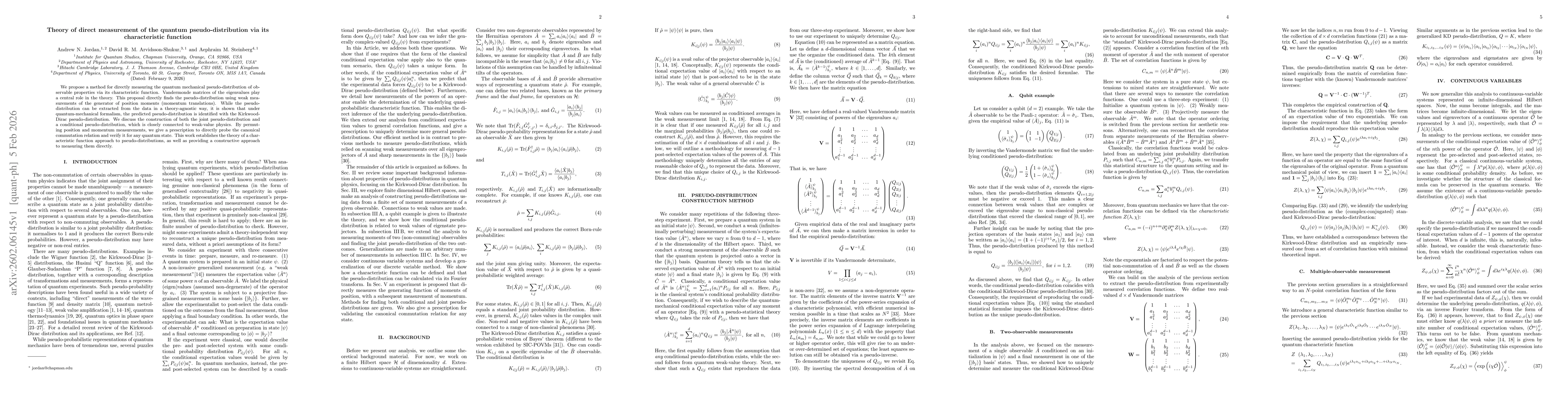 Thumbnail for Theory of direct measurement of the quantum pseudo-distribution via its characteristic function
