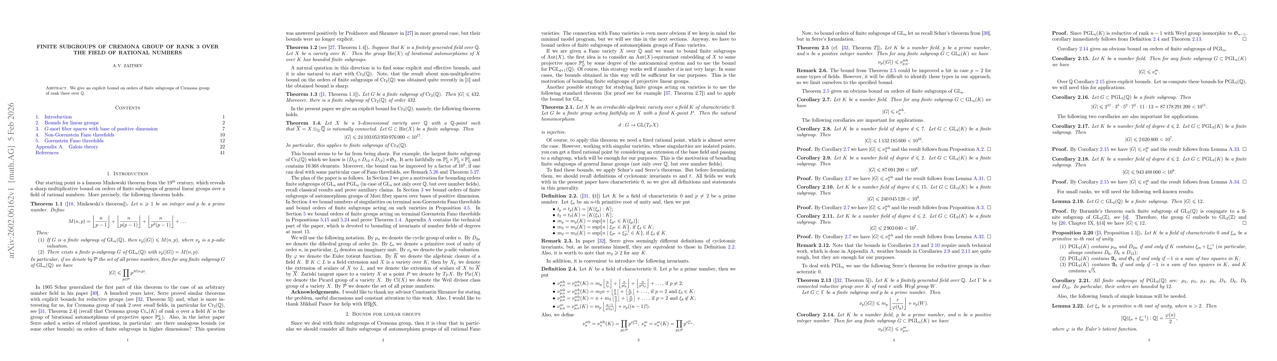 Thumbnail for Finite subgroups of Cremona group of rank 3 over the field of rational numbers