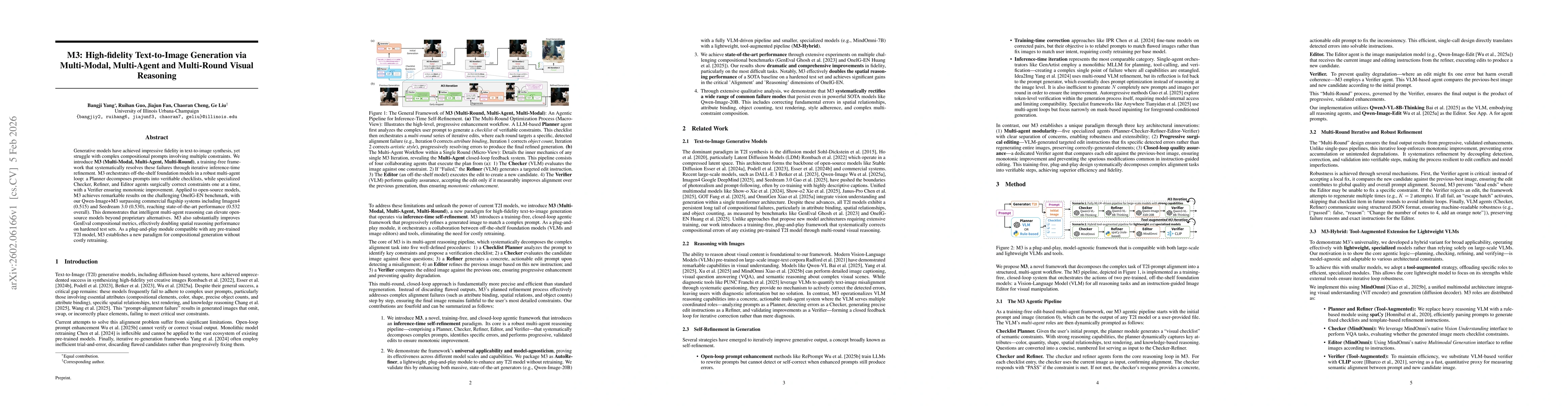 Thumbnail for M3: High-fidelity Text-to-Image Generation via Multi-Modal, Multi-Agent and Multi-Round Visual Reasoning