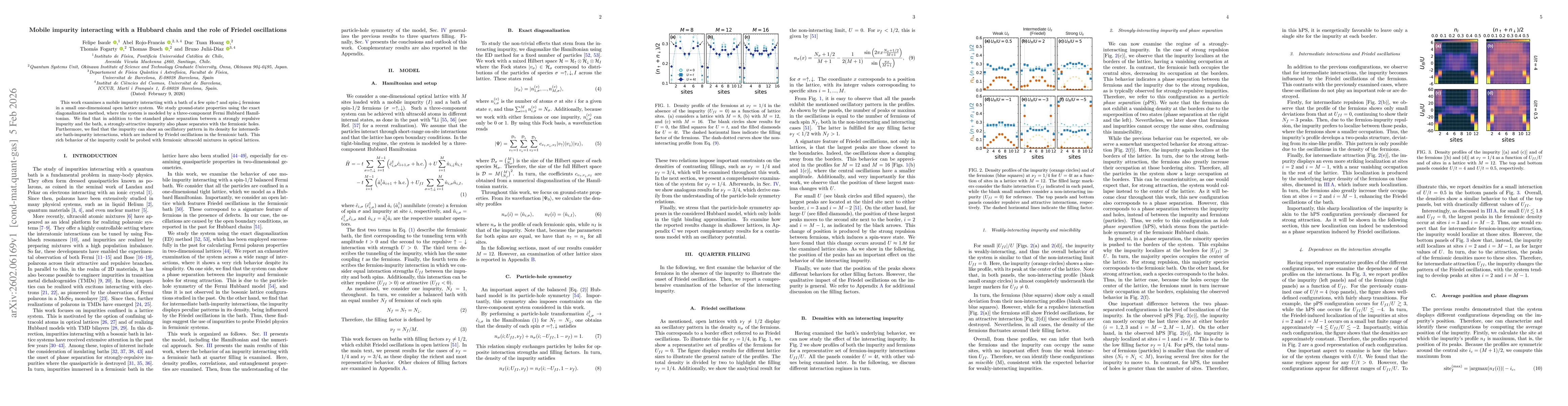 Thumbnail for Mobile impurity interacting with a Hubbard chain and the role of Friedel oscillations