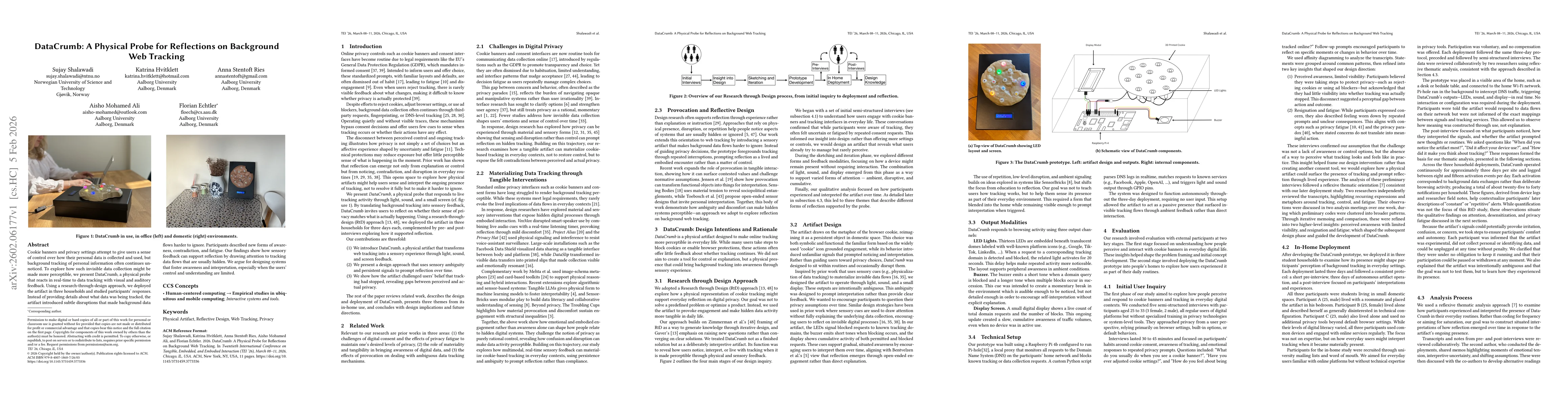Thumbnail for DataCrumb: A Physical Probe for Reflections on Background Web Tracking