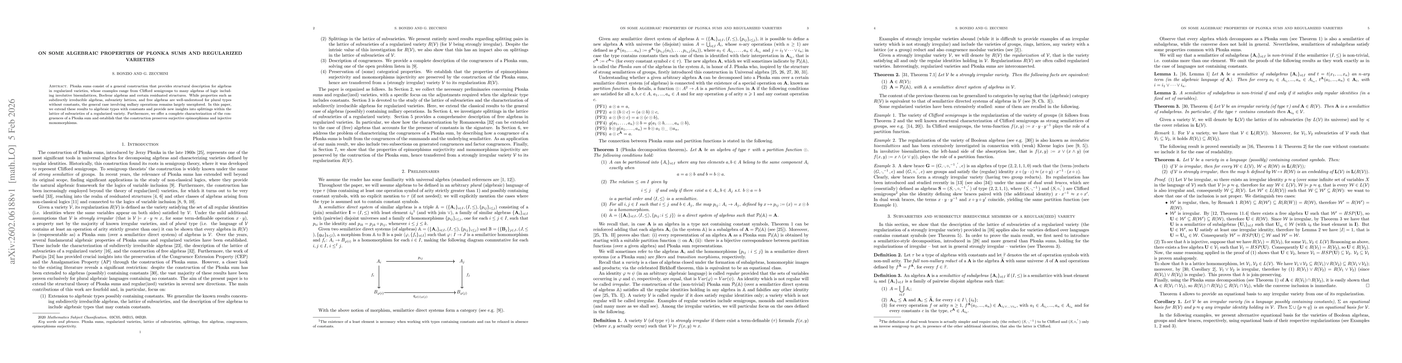 Thumbnail for On some algebraic properties of Plonka sums and regularized varieties