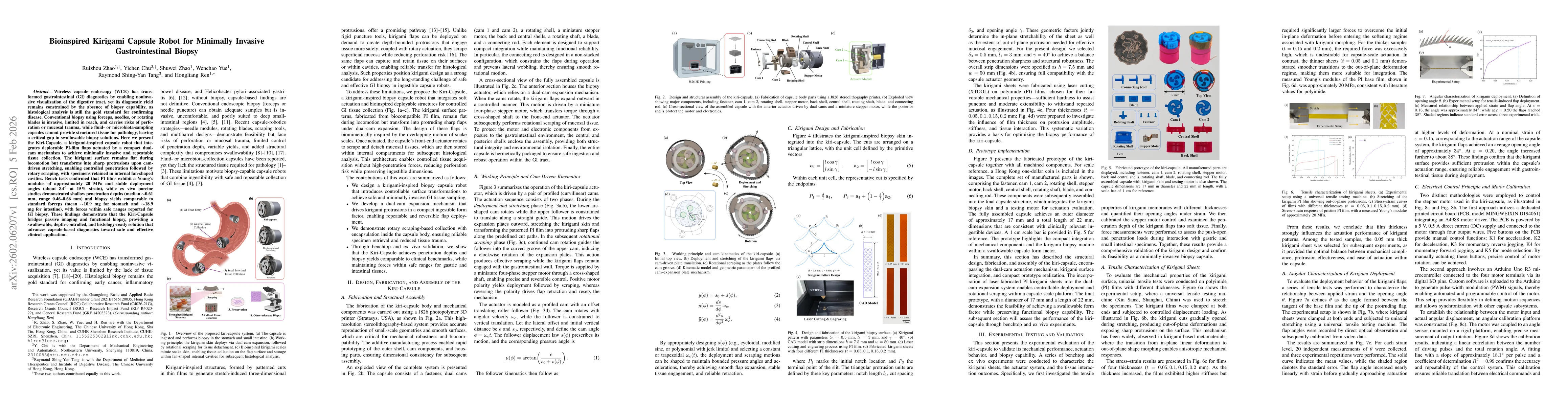 Thumbnail for Bioinspired Kirigami Capsule Robot for Minimally Invasive Gastrointestinal Biopsy