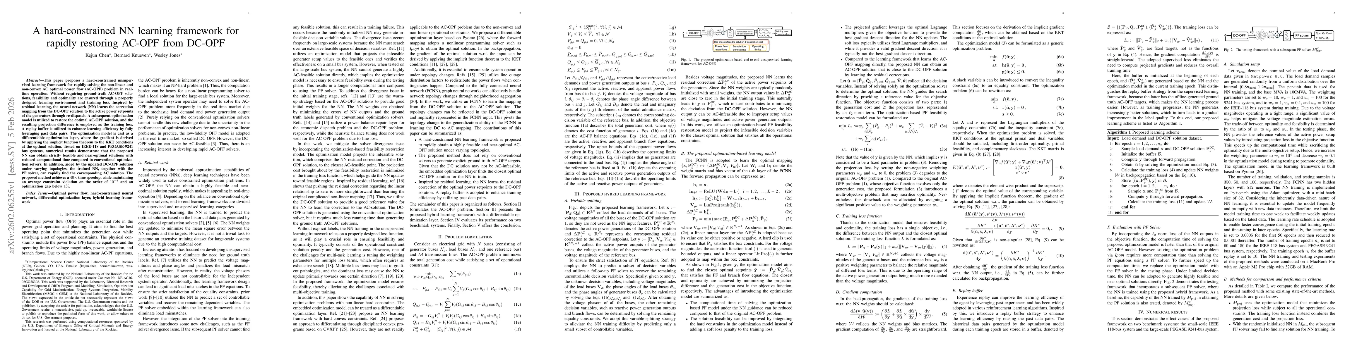 Thumbnail for A hard-constrained NN learning framework for rapidly restoring AC-OPF from DC-OPF