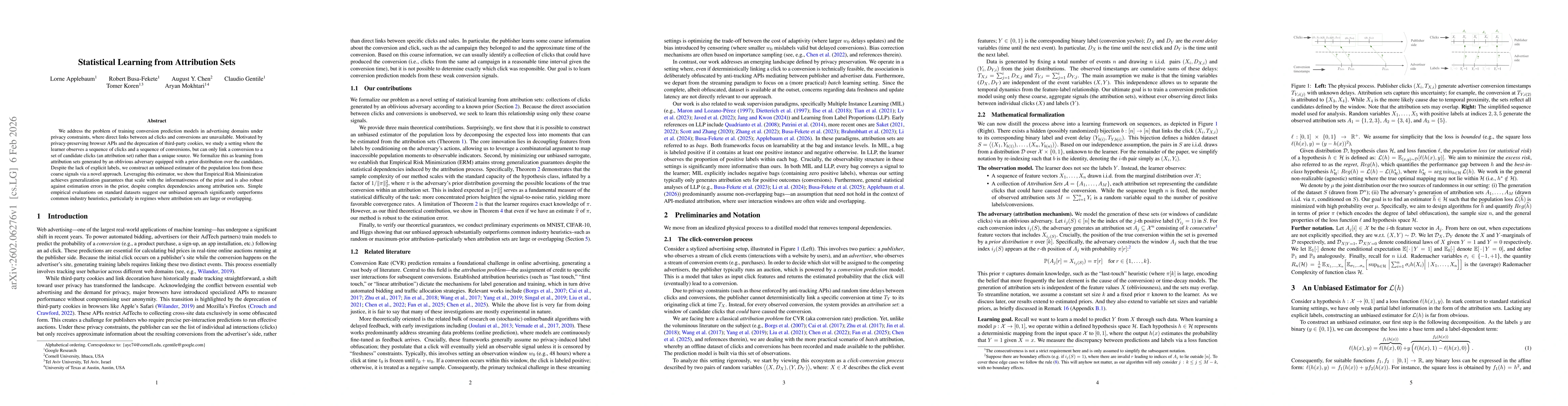 Thumbnail for Statistical Learning from Attribution Sets