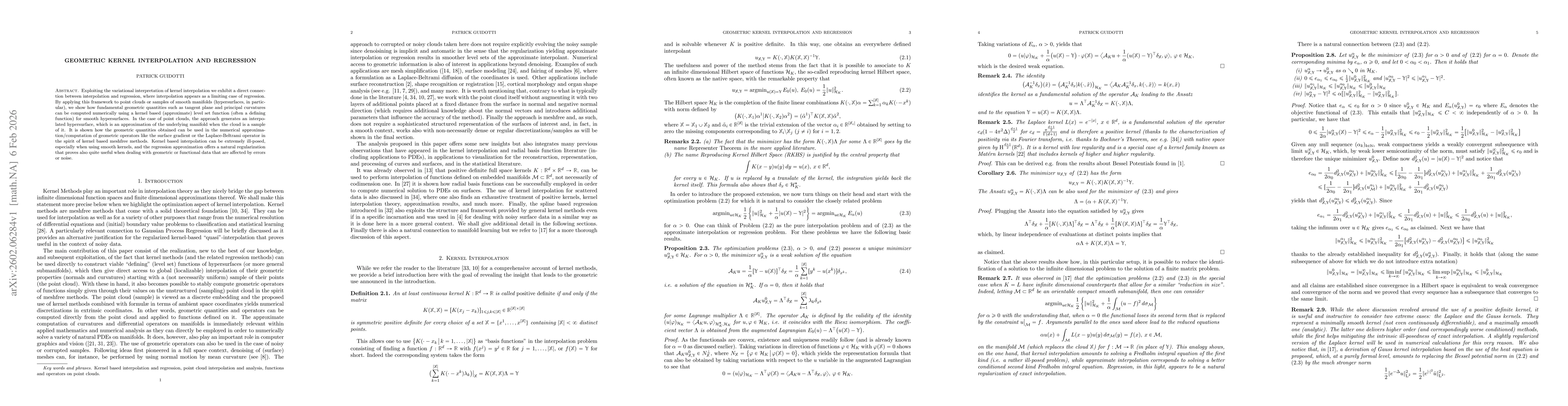 Thumbnail for Geometric Kernel Interpolation and Regression