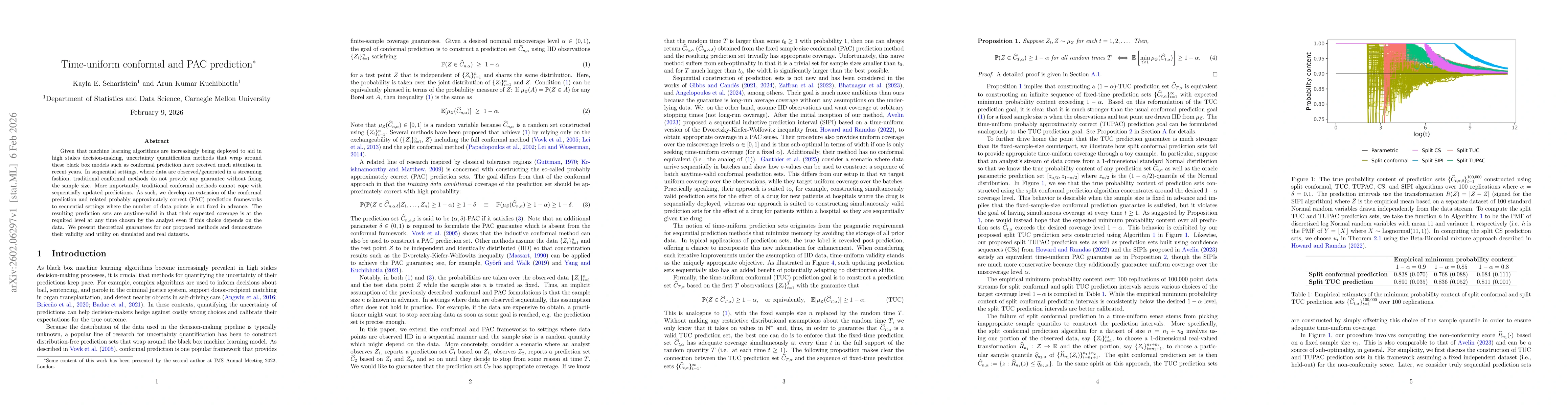 Thumbnail for Time-uniform conformal and PAC prediction