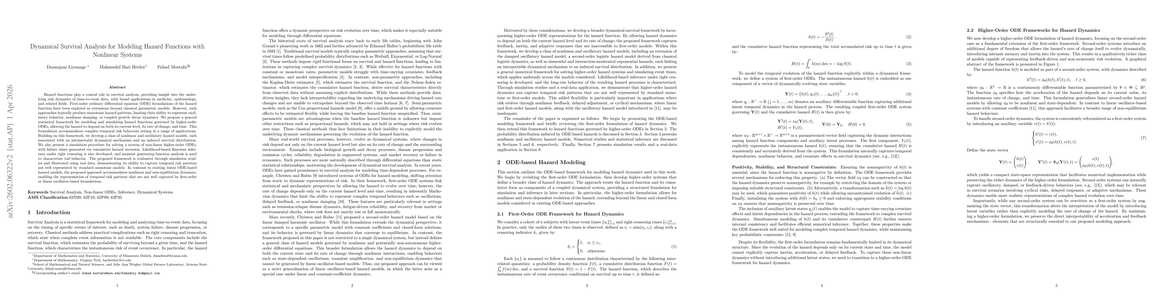 Thumbnail for Modeling the Hazard Function with Non-linear Systems in Dynamical Survival Analysis