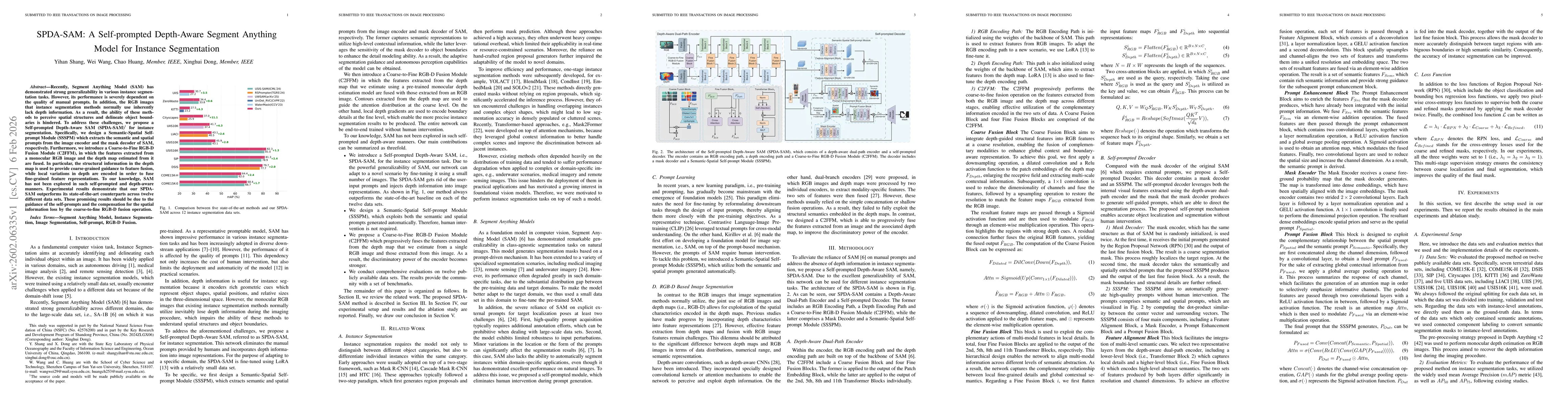 Thumbnail for SPDA-SAM: A Self-prompted Depth-Aware Segment Anything Model for Instance Segmentation