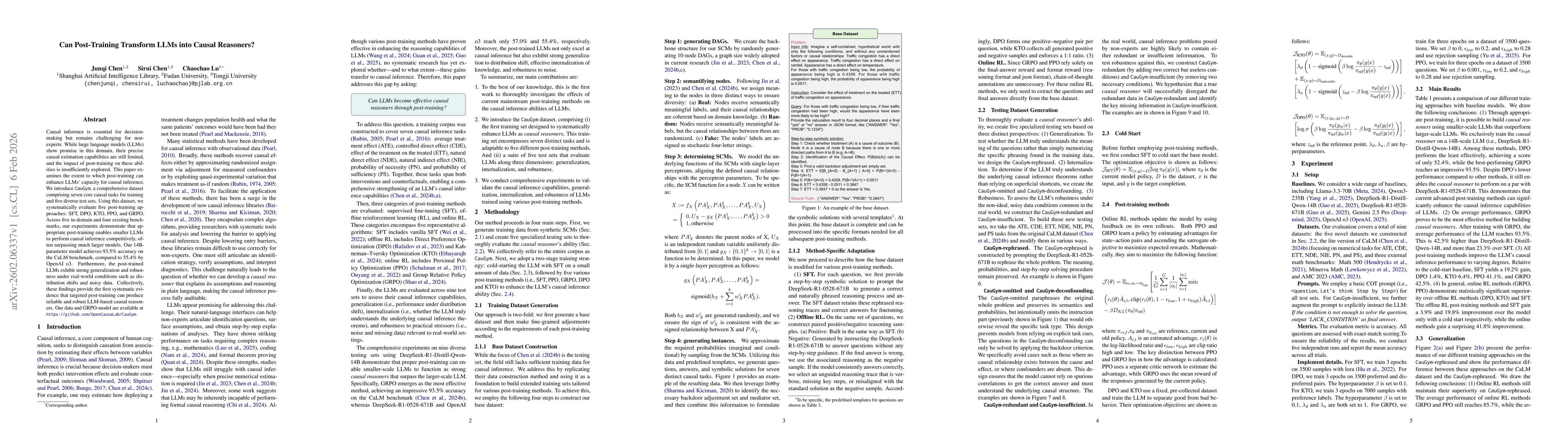 Thumbnail for Can Post-Training Transform LLMs into Causal Reasoners?