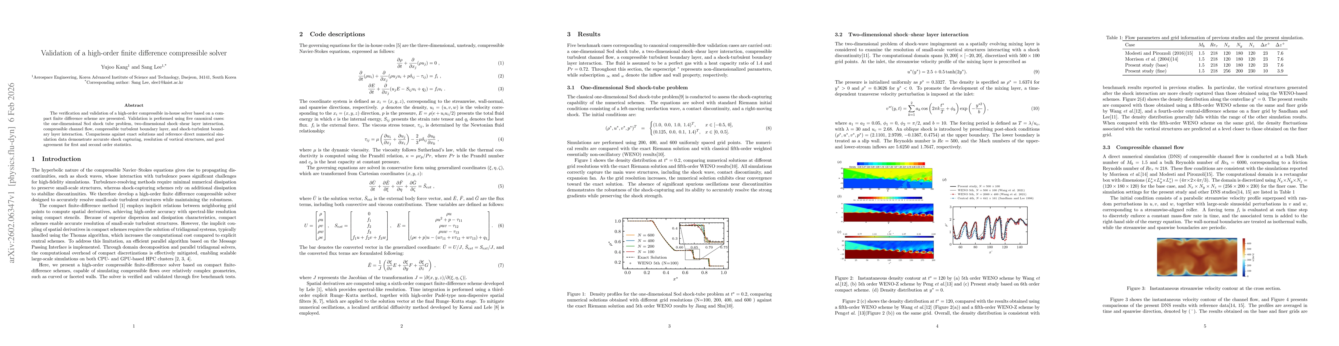 Thumbnail for Validation of a high-order finite difference compressible solver