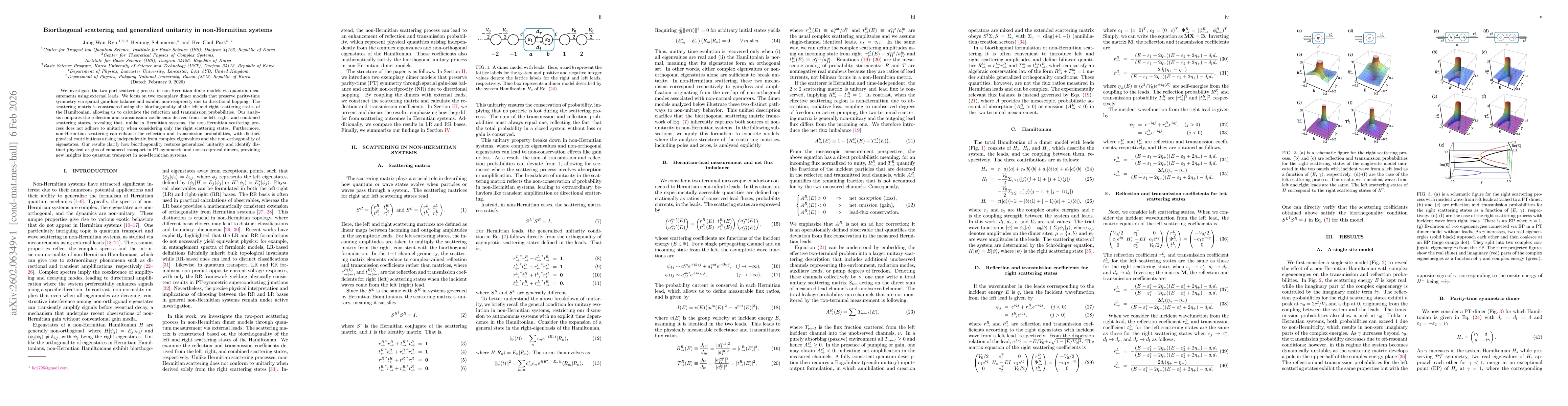 Thumbnail for Biorthogonal scattering and generalized unitarity in non-Hermitian systems