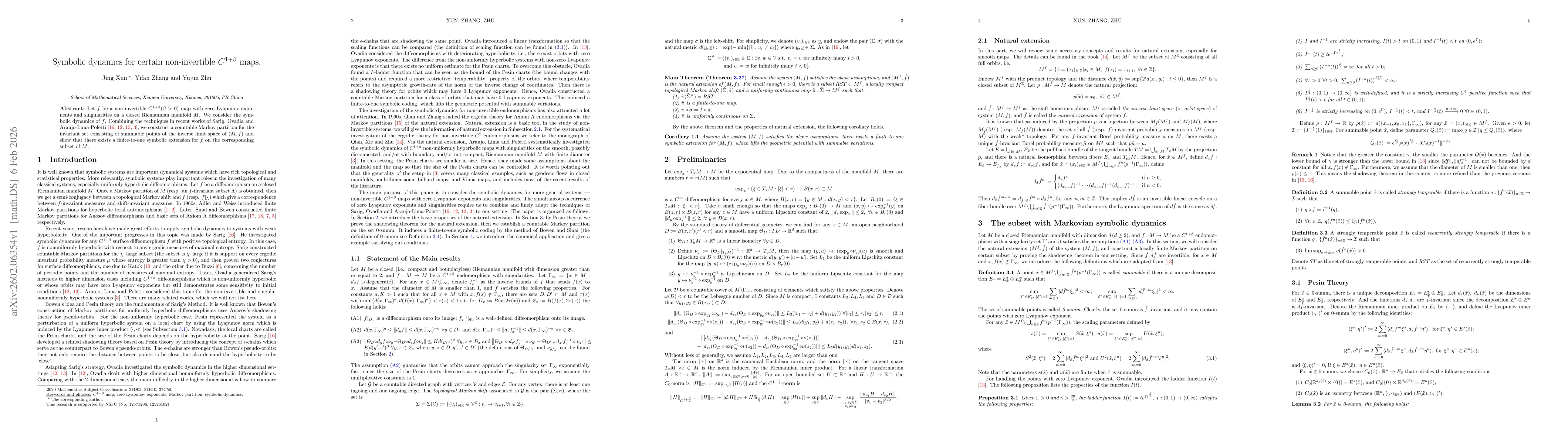 Thumbnail for Symbolic dynamics for certain non-invertible $C^{1+β}$ maps