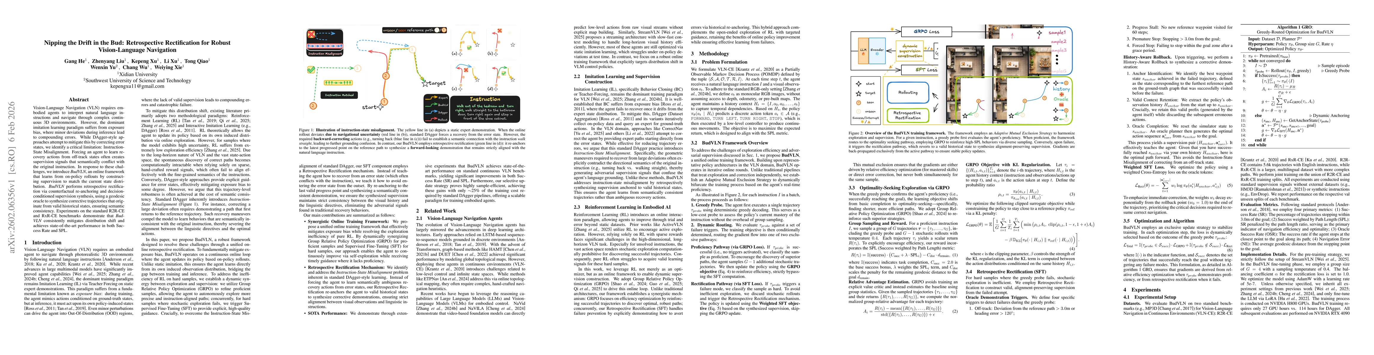 Thumbnail for Nipping the Drift in the Bud: Retrospective Rectification for Robust Vision-Language Navigation
